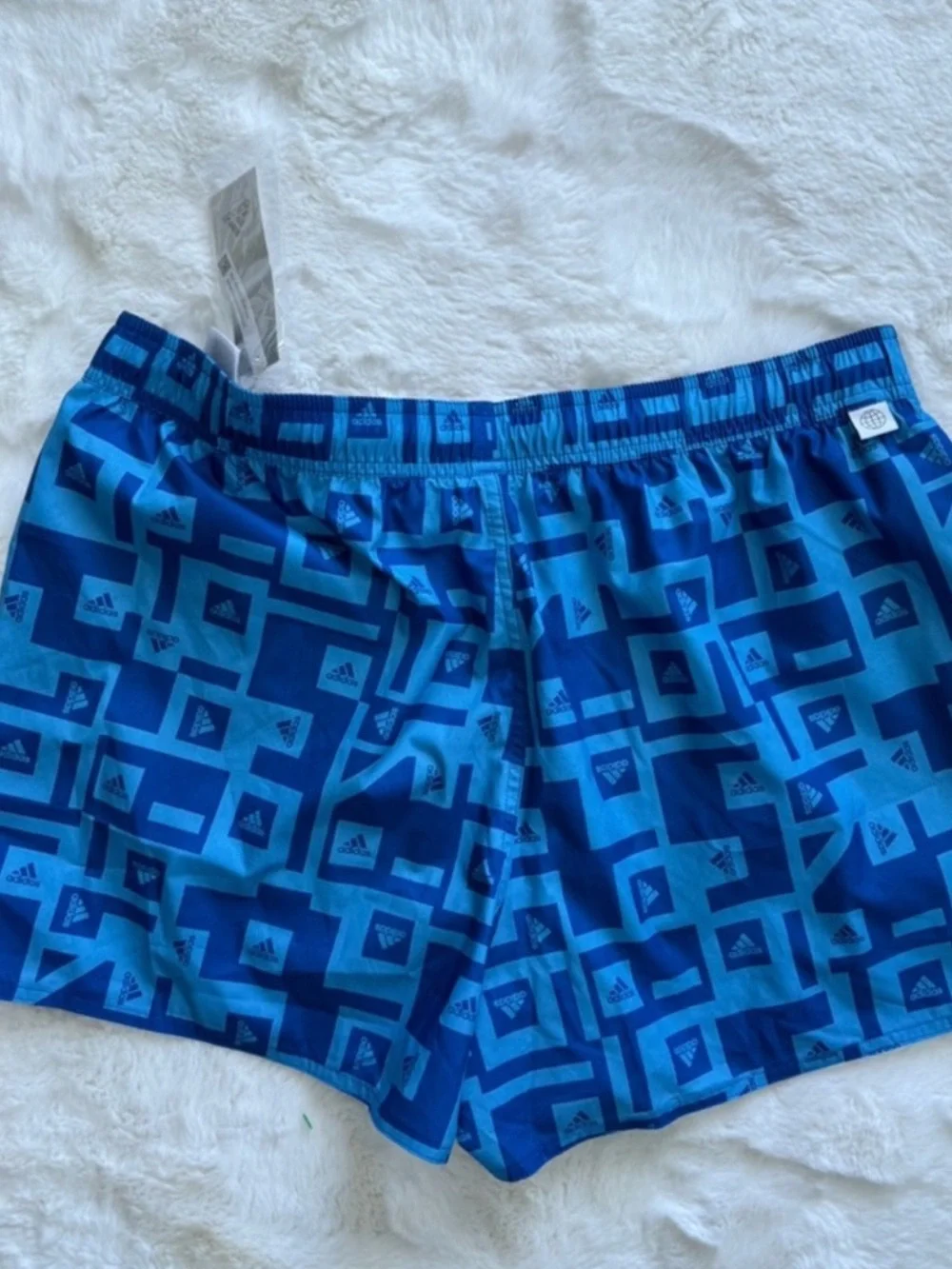 NWT Adidas Men's Graphic Blue Swim Shorts